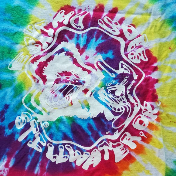 Vintage Eskimo Joe's Stillwater Oklahoma Rainbow Tie Dye Trippy Tshirt Sz XL - Picture 2 of 6